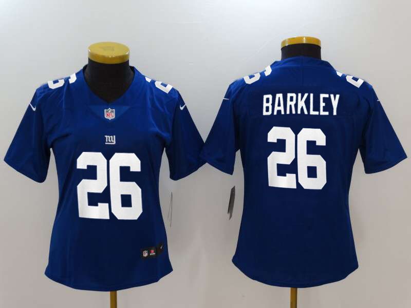 Women New York Giants 26 Barkley Blue Nike Vapor Untouchable Limited NFL Jerseys